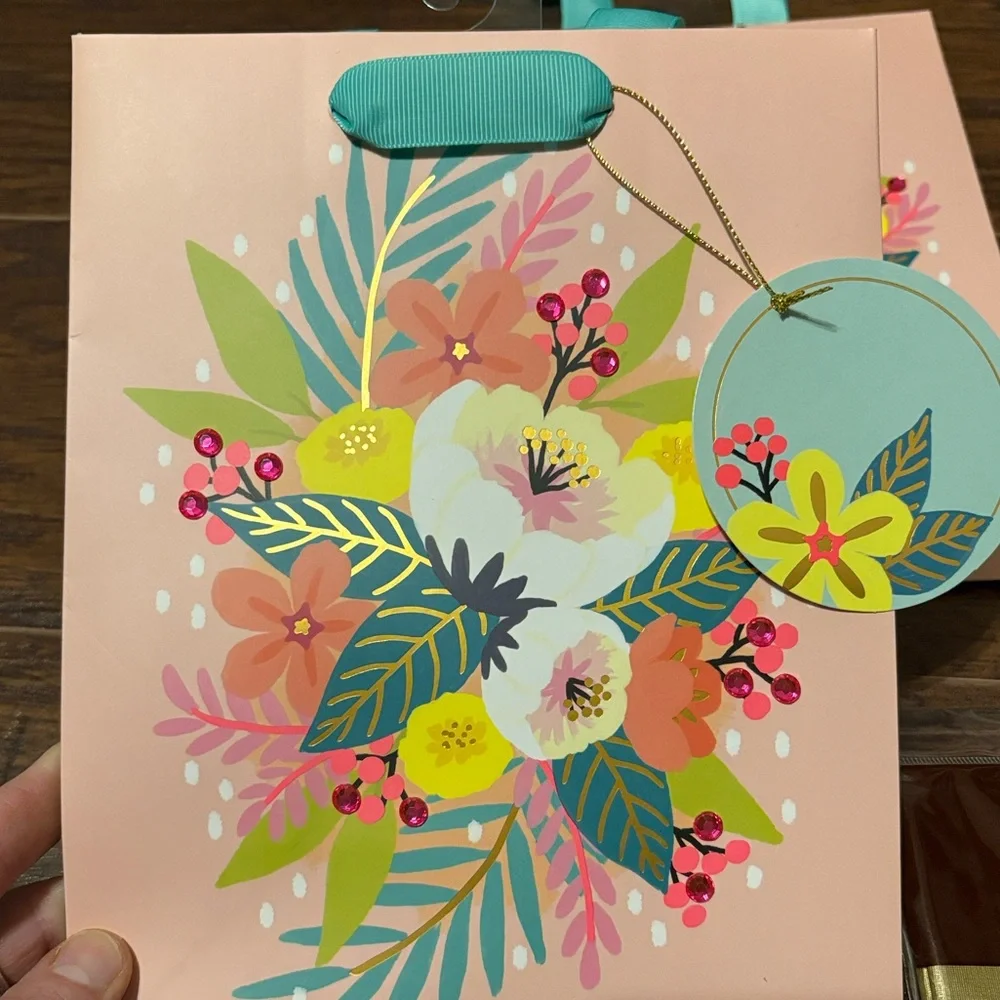 🆕Papyrus Bejeweled Floral Gift Packaging Bundle